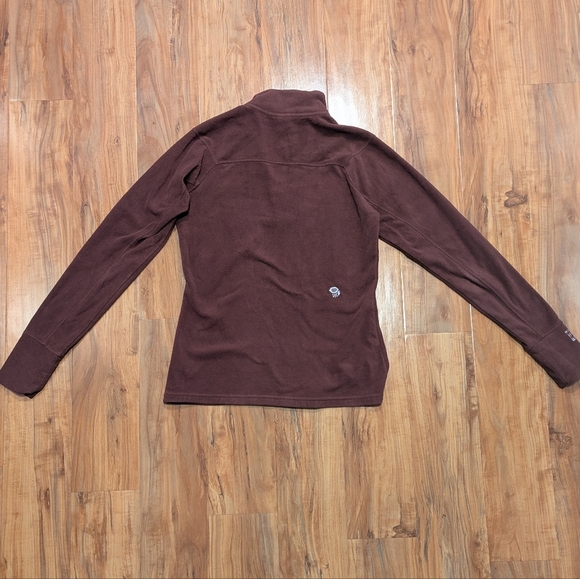 Mountain Hardwear Fleece Quarter-zip Women's Small Burgundy Microchill Pullover - Picture 8 of 8